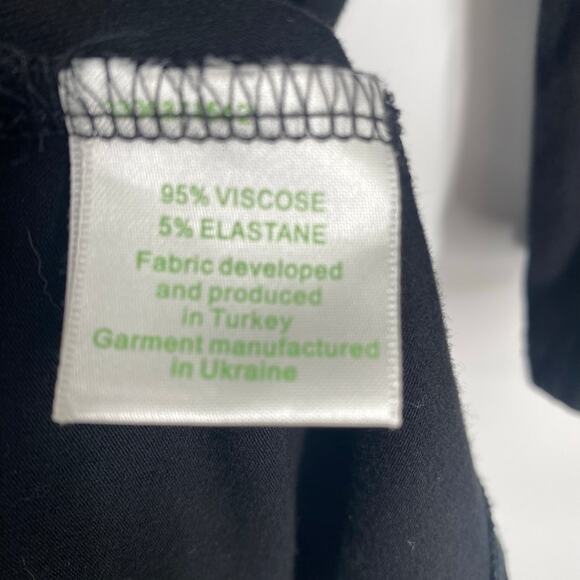 Garnet Hill Dress Women’s Medium Seamed Knit Trapeze Black Staple Wardrobe - Picture 4 of 7